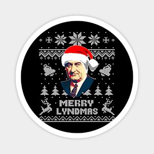 Lyndon B Johnson Funny Christmas Magnet